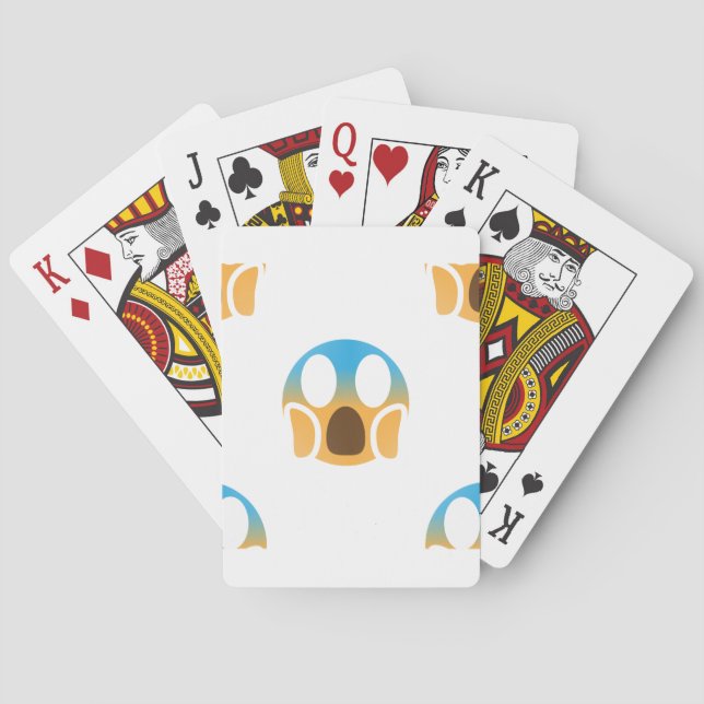 scream emoji playing cards (Back)