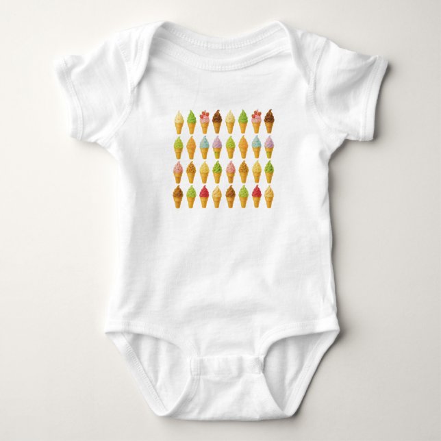 Scream for Ice Cream  Baby Bodysuit (Front)