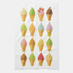 Scream for Ice Cream  Tea Towel