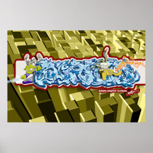 Scream (Graffiti-Style, SUPER_SHMOOVE) Poster