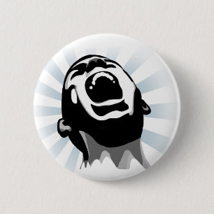 Scream halo 6 cm round badge