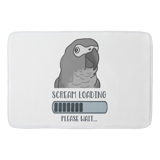 Scream Loading African grey  Bath Mat (Front)