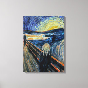 Scream on a Starry Night Canvas Print