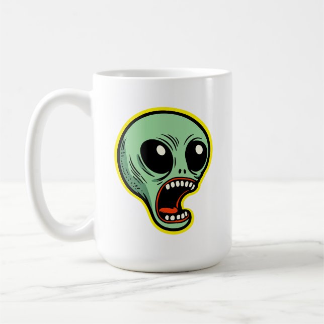 Screaming Alien Coffee Mug (Left)