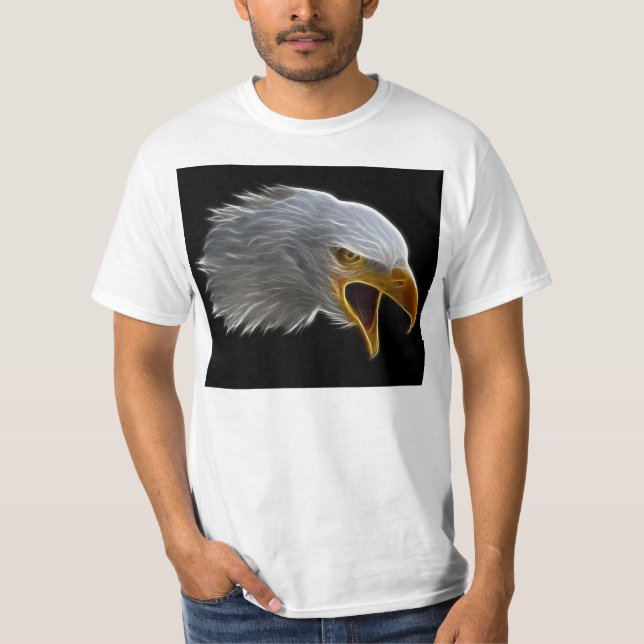 Screaming American Bald Eagle Head T-Shirt (Front)
