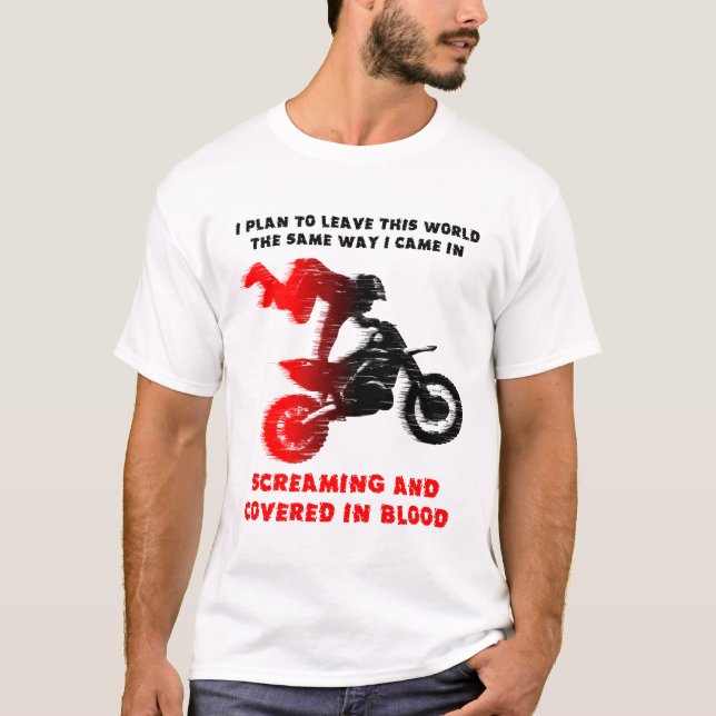 Screaming Blood Dirt Bike Motocross Shirt (Front)