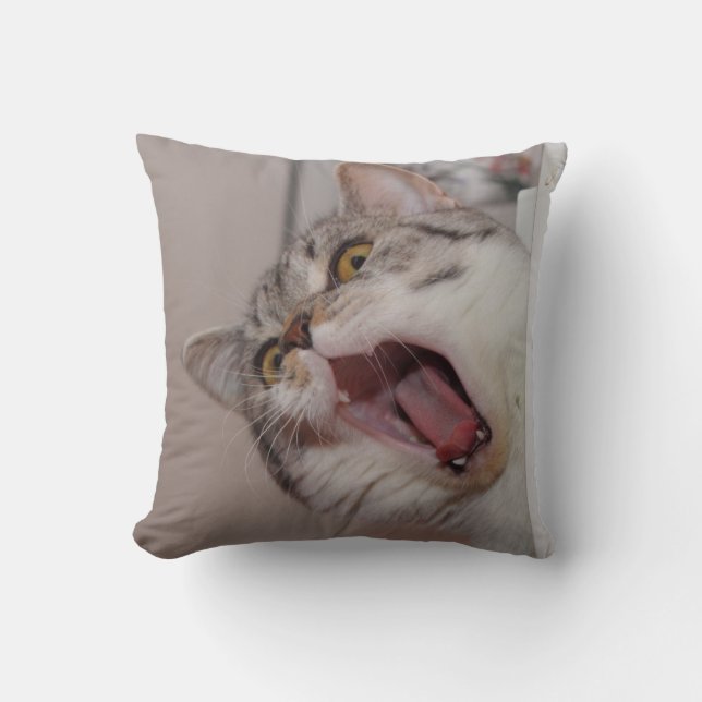 Screaming British Shorthair Cushion (Front)