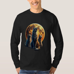 Screaming Cats Meme Kitten Three Cat Howling At Mo T-Shirt