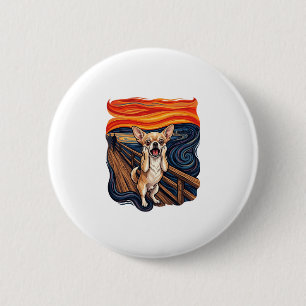 Screaming Chihuahua Dog Scream Bridge_1 6 Cm Round Badge