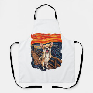 Screaming Chihuahua Dog Scream Bridge_1 Apron