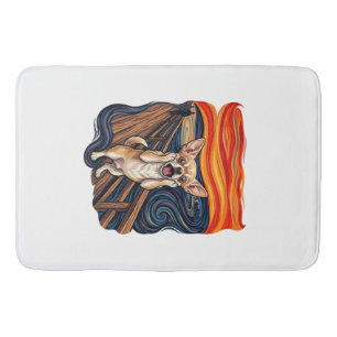 Screaming Chihuahua Dog Scream Bridge_1 Bath Mat