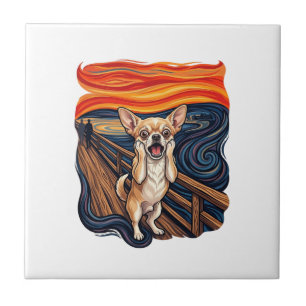 Screaming Chihuahua Dog Scream Bridge_1 Tile