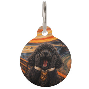 Screaming Cockapoo Art Pet Tag