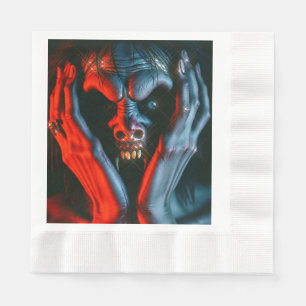 Screaming demon napkin