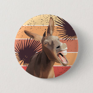 Screaming Donkey Summer Vibes 6 Cm Round Badge