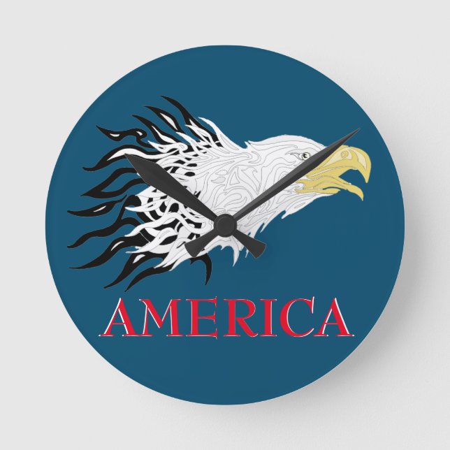 Screaming Eagle America - Round Clock (Front)