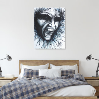 Screaming Face Canvas Print