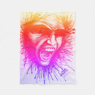 Screaming Face Fleece Blanket