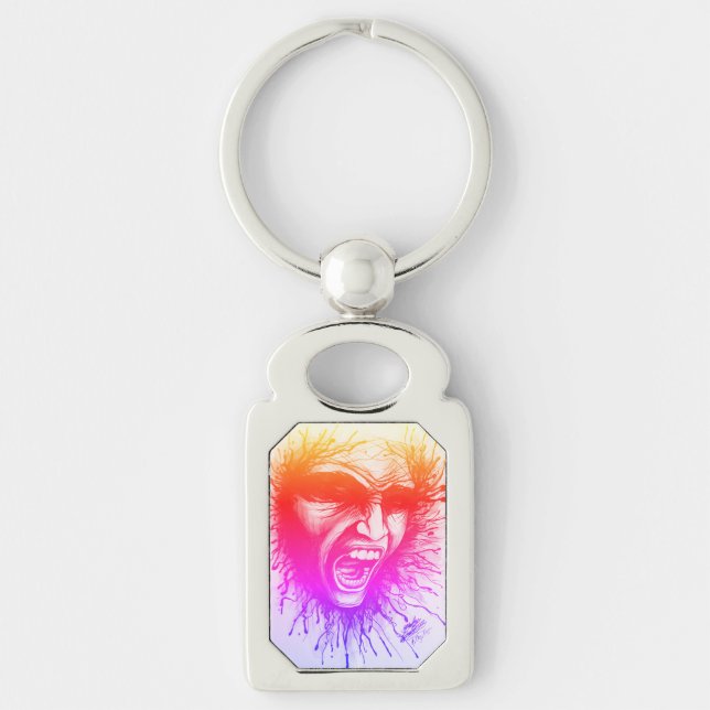 Screaming Face Key Ring (Front)