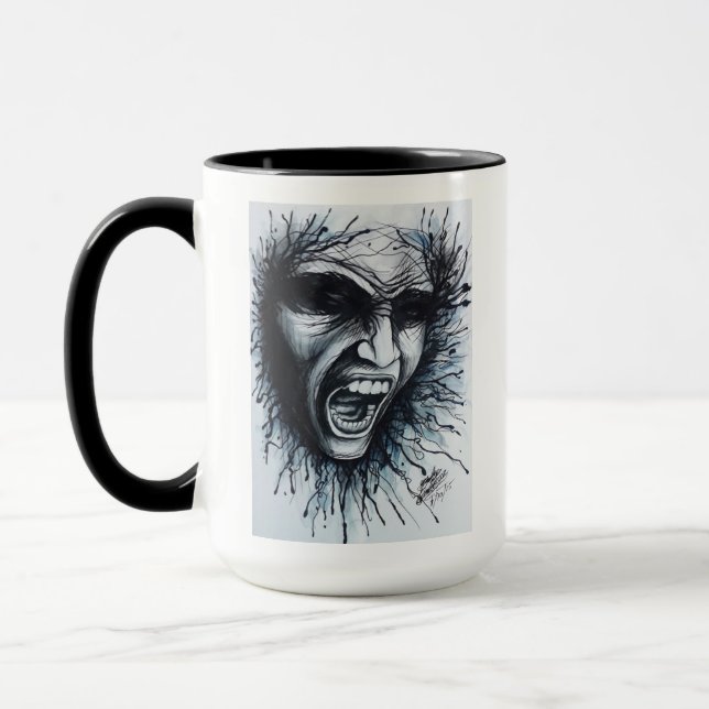 Screaming Face Mug (Left)