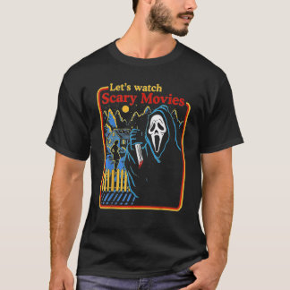 Screaming Ghostface Scream Watch Scary Movies Hall T-Shirt