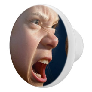 Screaming Girl ceramic knob