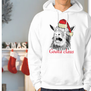 Screaming Goat a Claus Christmas  Hoodie