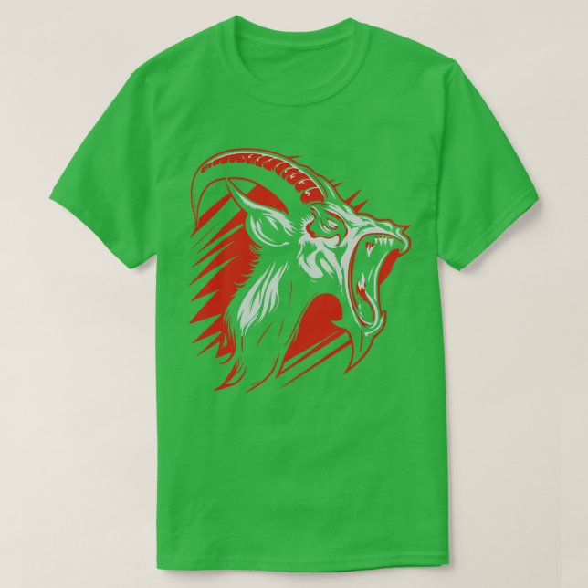 screaming goat vector mascot illustration T-Shirt (Design Front)