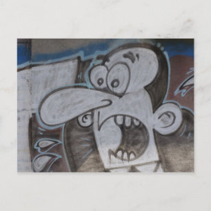 Screaming Guy Graffiti Postcard