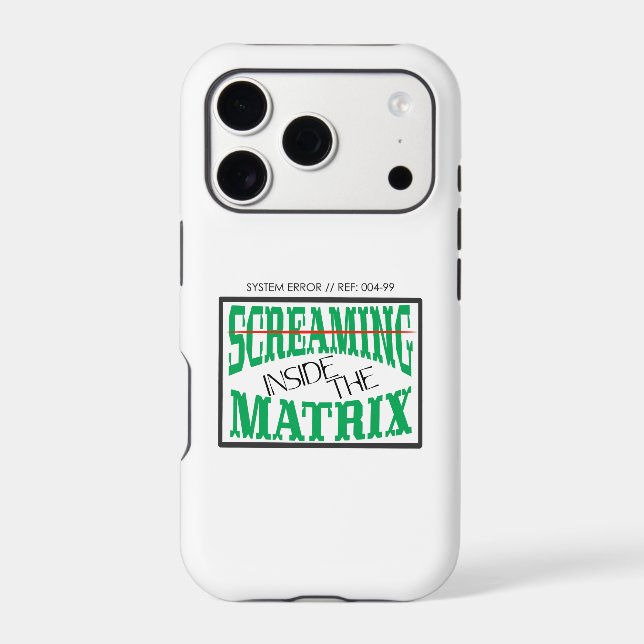 Screaming Inside Glitch Art Cyberpunk Typography (Back)