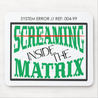 Screaming Inside Glitch Art Cyberpunk Typography Mouse Pad