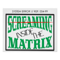 Screaming Inside Glitch Art Cyberpunk Typography