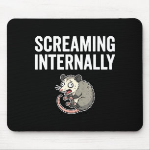 Screaming Internally Funny Ossum Anxiety Meme  Mouse Pad