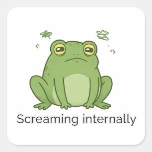 Screaming Internally Square Sticker