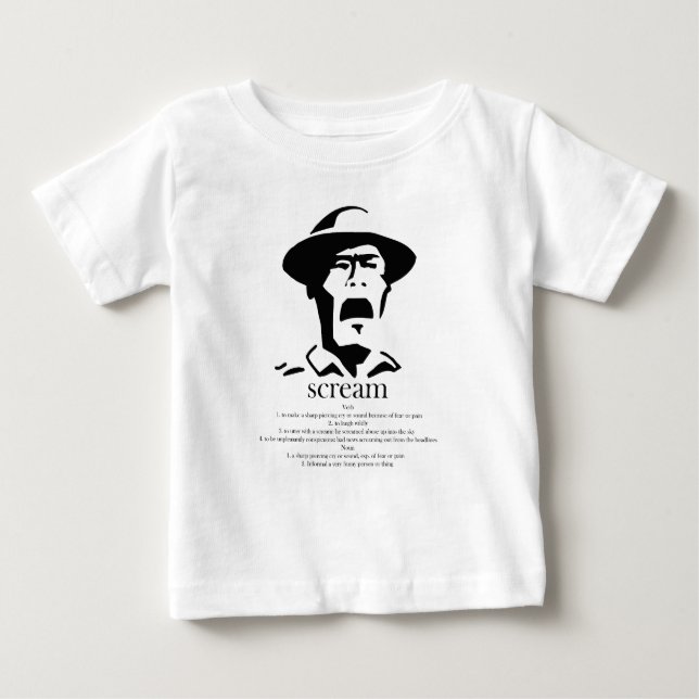 screaming man with definition baby T-Shirt (Front)