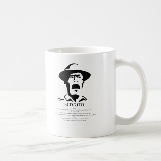 screaming man with definition coffee mug (Right)