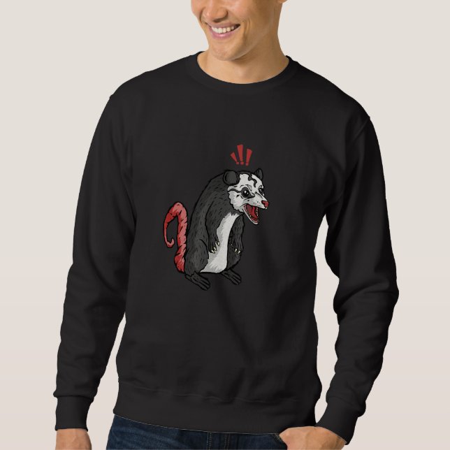 SCREAMING OPOSSUM !!! Funny Possum Scream Meme Sweatshirt (Front)