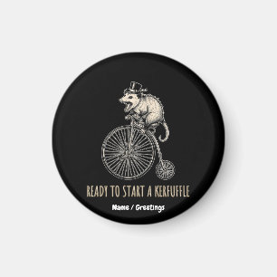 Screaming Opossum Kerfuffle Vintage Bicycle Magnet