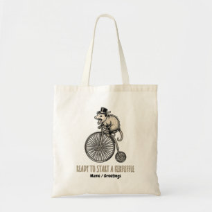 Screaming Opossum Kerfuffle Vintage Bicycle Tote Bag