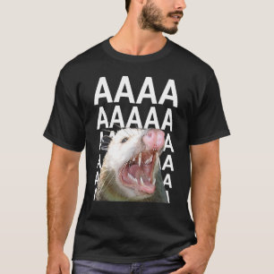 Screaming Possum Aaaa Cute  Opossum Dank Meme Men  T-Shirt