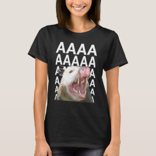 Screaming Possum Aaaa Cute Opossum Dank Meme Men T-Shirt