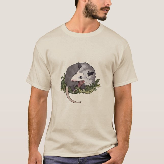 Screaming possum, Funny Animal T-Shirt (Front)