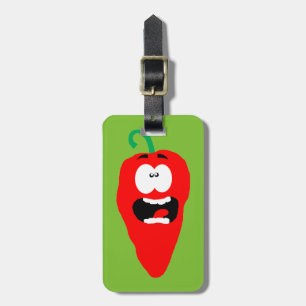 Screaming Red Hot Chilli Pepper Luggage Tag
