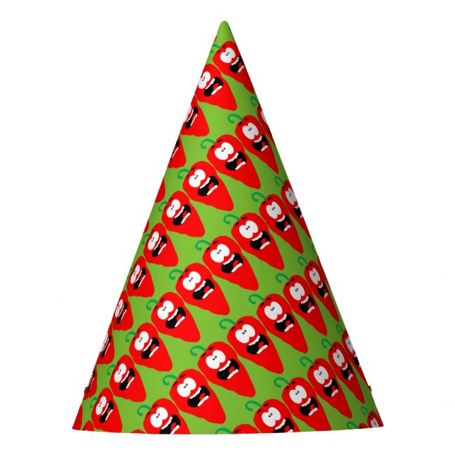 Screaming Red Hot Chilli Pepper Party Hat (Front)