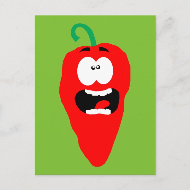 Screaming Red Hot Chilli Pepper Postcard (Front)