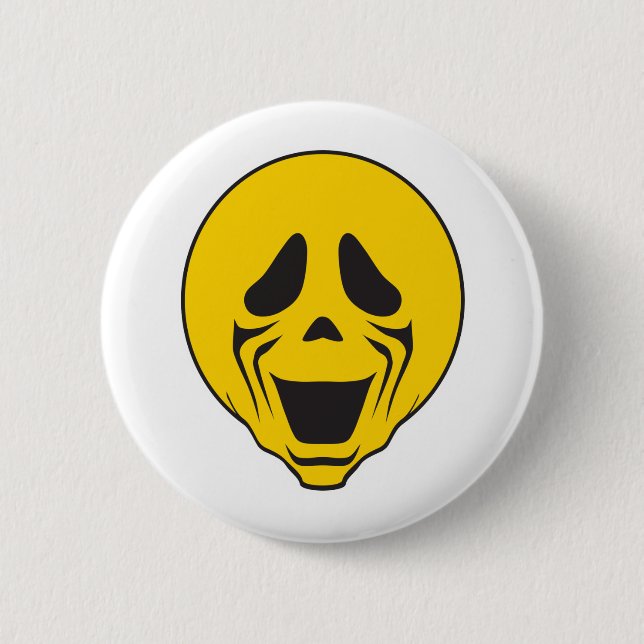 Screaming Scream Face 6 Cm Round Badge (Front)