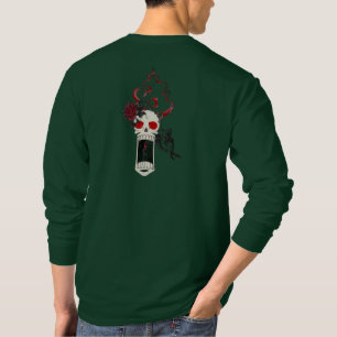 Screaming Skull Candle Rose Gothic Long Sleeve T-S T-Shirt