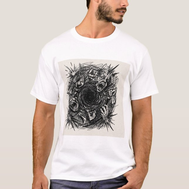 Screaming Void Sketch Art T-Shirt (Front)