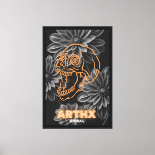 screams' in the midnight garden. canvas print
