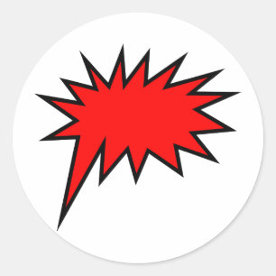 Screech Balloon Classic Round Sticker